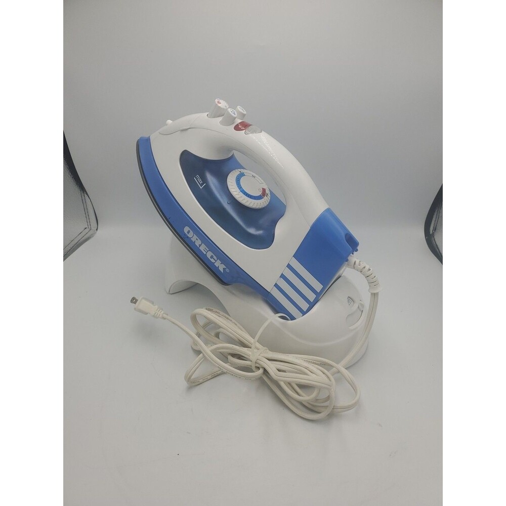 Oreck Cordless Steam Iron JP8100CB Blue White Stainless Steel Soleplate